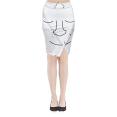 Sleeping Face Midi Wrap Pencil Skirt by Valentinaart