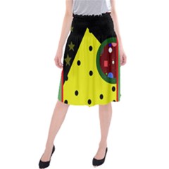 Abstract Design Midi Beach Skirt