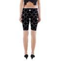 Black and white floral pattern Yoga Cropped Leggings View2