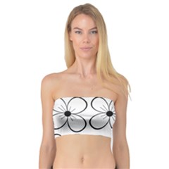 White flowers pattern Bandeau Top