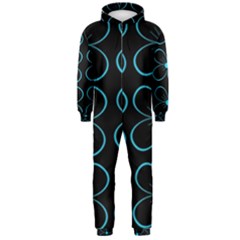 Blue Flowers Hooded Jumpsuit (men)  by Valentinaart