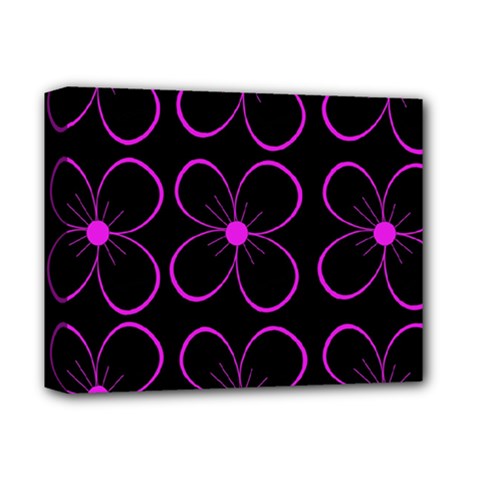 Purple Floral Pattern Deluxe Canvas 14  X 11  by Valentinaart