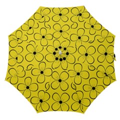 Yellow Floral Pattern Straight Umbrellas