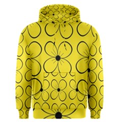 Yellow Floral Pattern Men s Pullover Hoodie by Valentinaart