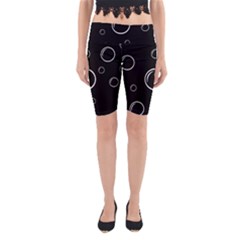 Black And White Bubbles Yoga Cropped Leggings