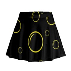 Yellow Bubbles Mini Flare Skirt