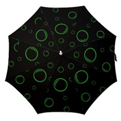 Green Buubles Pattern Straight Umbrellas