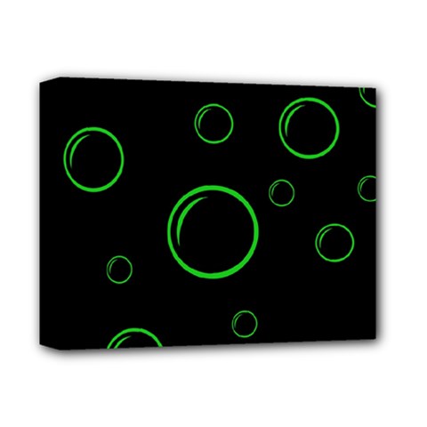 Green Buubles Pattern Deluxe Canvas 14  X 11  by Valentinaart