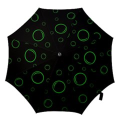 Green Buubles Pattern Hook Handle Umbrellas (medium)