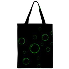 Green Buubles Pattern Zipper Classic Tote Bag