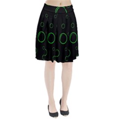 Green Buubles Pattern Pleated Skirt