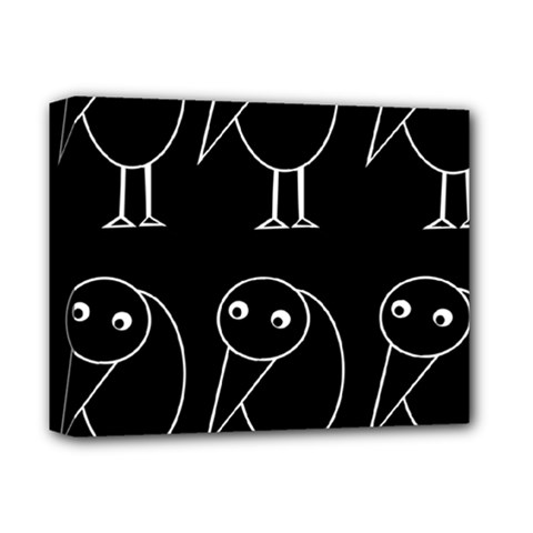 Black And White Birds Deluxe Canvas 14  X 11  by Valentinaart