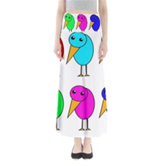 Colorful Birds Maxi Skirts