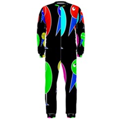 Colorful Birds Onepiece Jumpsuit (men)  by Valentinaart