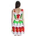 Green and red birds Split Back Mini Dress  View2