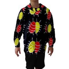 Red And Yellow Bugs Pattern Hooded Wind Breaker (kids) by Valentinaart