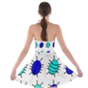 Blue bugs Strapless Dresses View2