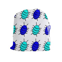 Blue Bugs Drawstring Pouches (extra Large)