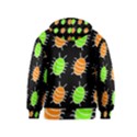 Green and orange bug pattern Kids  Zipper Hoodie View2