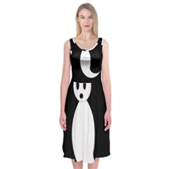 Ghost Midi Sleeveless Dress by Valentinaart