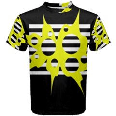 Yellow Abstraction Men s Cotton Tee by Valentinaart