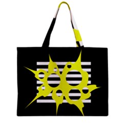 Yellow Abstraction Zipper Mini Tote Bag by Valentinaart