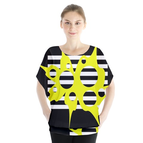 Yellow Abstraction Blouse by Valentinaart