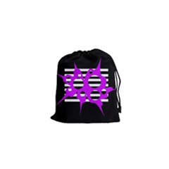 Purple Abstraction Drawstring Pouches (xs) 