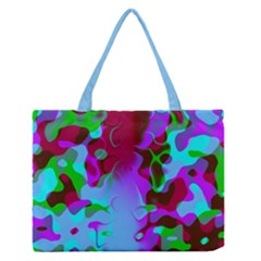 Colorful Retro Medium Zipper Tote Bag