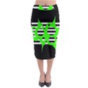 Green abstract design Midi Pencil Skirt View1