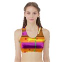 Orange abstraction Sports Bra with Border View1