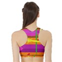 Orange abstraction Sports Bra with Border View2