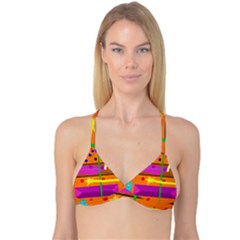 Orange Abstraction Reversible Tri Bikini Top by Valentinaart