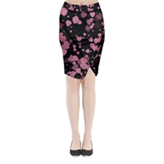 Pink Love Midi Wrap Pencil Skirt