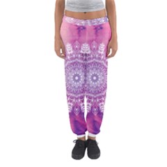 Pink Watercolour Mandala Women s Jogger Sweatpants