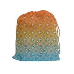 Ombre Fire And Water Pattern Drawstring Pouches (extra Large)