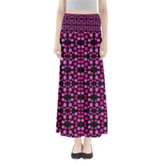 Dots Pattern Pink Maxi Skirts