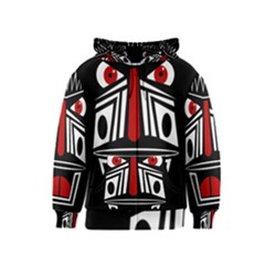 African Red Mask Kids  Zipper Hoodie