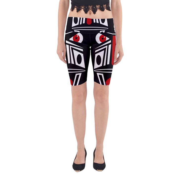 African red mask Yoga Cropped Leggings