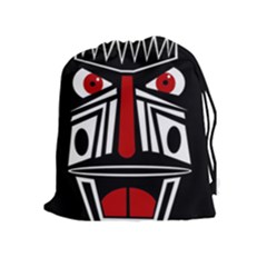 African Red Mask Drawstring Pouches (extra Large)