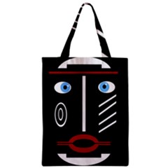 Decorative Mask Zipper Classic Tote Bag