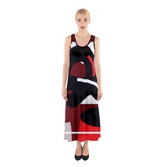 Crazy Abstraction Sleeveless Maxi Dress