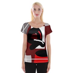 Crazy abstraction Women s Cap Sleeve Top