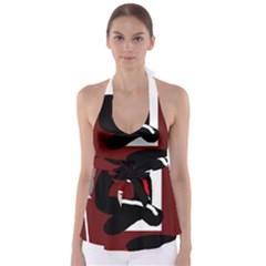 Crazy Abstraction Babydoll Tankini Top