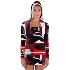 Crazy Abstraction Women s Long Sleeve Hooded T-shirt