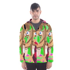 Abstract Animal Hooded Wind Breaker (men) by Valentinaart