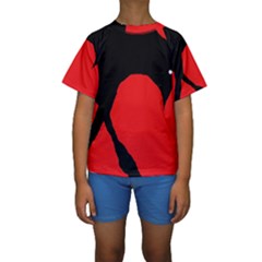 Black Raven Kid s Short Sleeve Swimwear