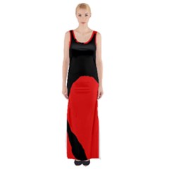 Black Raven Maxi Thigh Split Dress