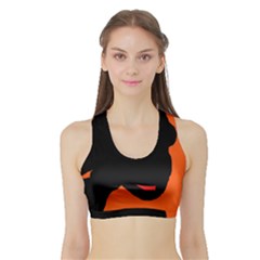 Black Sheep Sports Bra With Border by Valentinaart