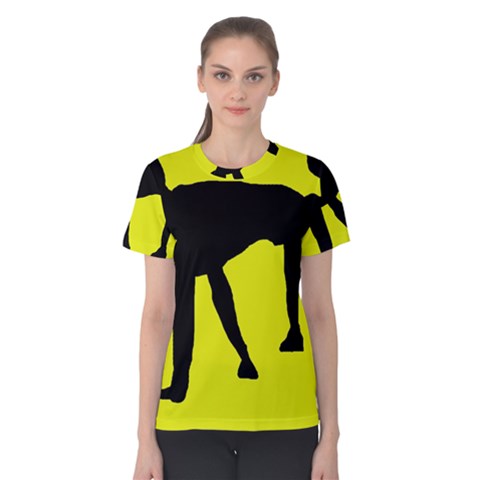 Black Dog Women s Cotton Tee by Valentinaart